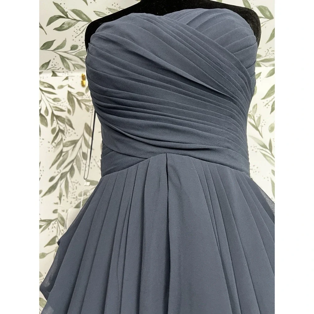 Dark Blue Sz S Corset Dress Bridesmaid Prom Party Cocktail NWT #9/B Wedding - Picture 5 of 12
